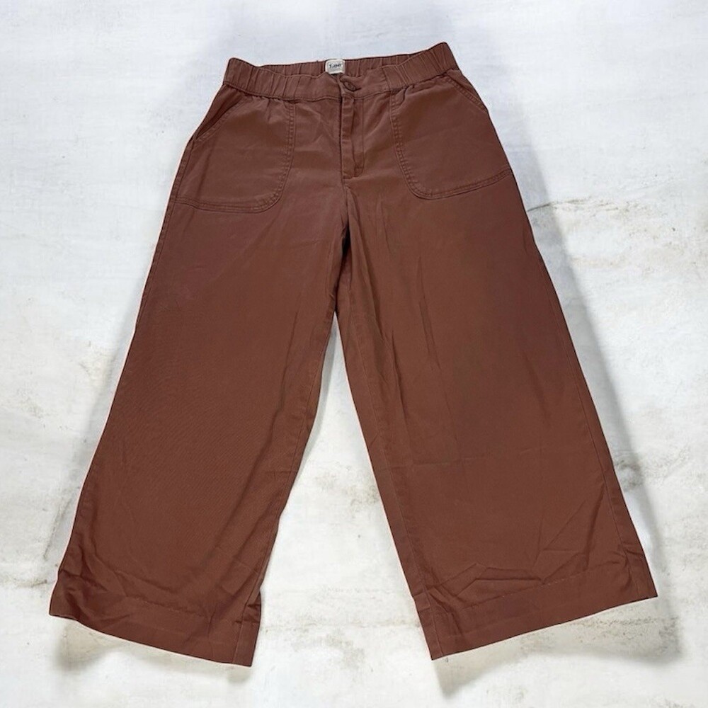 Lee Workwear Women’s Wide Leg Cropped Utility Pants Mauve Pink Size 10 Comfort